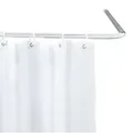 Produktbild: WENKO Winkel Stangen Universal Chrom ø 20 mm Badewannen Dusche Vorhang Ecken Bad - Silber