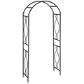 Produktbild: Relaxdays Rosenbogen Metall, Torbogen Garten, HxBxT: 230 x 100 x 40 cm, stabiler Rankbogen für Kletterpflanzen, schwarz