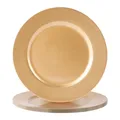 Produktbild: 6x Metallic-Ladegerät Platten Hochzeit Esstisch Rahmen 33cm Gold-