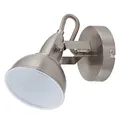 Produktbild: BRILONER – Wandlampe, Wandstrahler mit dreh-und schwenkbarem Spot im retro / vintage Design, Wandleuchte, Metall, E14, Satin-weiß