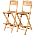 Produktbild: ASS ALEOS. 2Stück Barhocker Bistrohocker Bistrosessel Barsessel Barstuhl klappbar echt Teak Holz BIMA-KLAPP