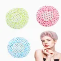 Produktbild: 3 Stücke Duschhaube, Wiederverwendbare Wasserdichte Duschkappe, Elastische Duschhauben, für Dusche, Spa, Heimgebrauch