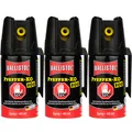 Produktbild: Ballistol Pfefferspray Tierabwehrspray KO Fog 3x 40ml mit Gürtelclip MHD 04/2029