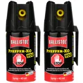 Produktbild: Ballistol Pfefferspray Tierabwehrspray KO Fog 2x 40ml mit Gürtelclip MHD 04/2029