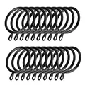 Produktbild: Coolty 60 Stück Metall Vorhangringe Gardinen Ringe Hängende Ringe für Gardinenstangen zum Aufhängen von Vorhängen, 38 mm Innendurchmesser (Schwarz)