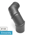 Produktbild: Rauchrohrbogen / Ofenrohr 120mm - Multibogen gussgrau DN120 Kaminrohr Ofen Rohr
