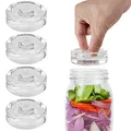 Produktbild: Set mit 4 Gärgewichten aus Glas mit handlichen Griffen für Sauerkraut, Kimchi, Gurken, Konservierung, Einmachgläser, breite Öffnung, Einmachgläser