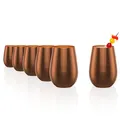 Produktbild: Stölzle Lausitz Wassergläser Elements metallic Bronze 6er-Set 465 ml – Allroundgläser für Wasser, Saft & Cocktails – Hochwertige Trinkgläser aus Kristallglas – Spülmaschinengeeignet & stoßfest