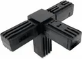 Produktbild: Design61 5x Steckverbinder T-Stück für Vierkantrohre mit Abgang 90° 25x25x1,5 mm
