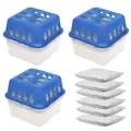 Produktbild: 3 Stück Raumentfeuchter Entfeuchter Luftentfeuchter Innenraumentfeuchter Feuchtigkeits - Stopper inkl 6 x Granulat 400g