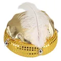 Produktbild: Sultan Hut Orient Glitzernder Turban Erwachsene Gold 1001 Nacht Kostüm Scheich