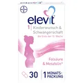 Produktbild: Elevit 1 - Folsäure hochdosiert - Kinderwunsch- und Schwangerschaftsvitamine - 20 Vitamine und Mineralstoffe für die Entwicklung des Babys - 1 x 30 Tabletten