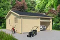 Produktbild: Garage Satteldach 44 mm Falkland mit Schwingtor 595x595 cm Lasita