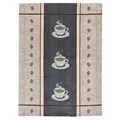 Produktbild: Geschirrtuch Baumwolle Kracht Jacquard Küchenhandtuch Kaffee Cafe 50x70 cm Grau