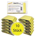 Produktbild: Rettungsdecke Rettungsdecken 10er Set = 10 Stück Gold/Silber 210x160cm Rettun...