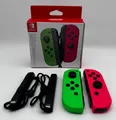 Produktbild: Original Nintendo JoyCon Controller - Neon Grün/Neon Pink, inkl. Handschlaufen