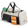 Produktbild: RECARRIER Sporttasche [RECYCELTES PET] 50L –Gym Bag und Rucksack in Einem –wasserdichte Trainingstasche Herren Damen –Sportrucksack wasserdicht mit Schuhfach Fitness, Reisetasche groß (Savanna beige)