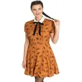 Produktbild: Hell Bunny A-Linien-Kleid Vixey Braun Vintage Retro Skater Dress braun XXL