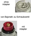 Produktbild: BAHAMA Gaskartuschen Adapter Bajonett Kartuschen zu Schraubventil