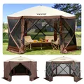 Produktbild: VEVOR Pop-up-Campingpavillon Pavillon 6-seitig 3,66x3,66 m Sonnenschutz