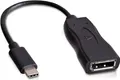Produktbild: V7 USB-C TO DP ADAPTER BLACK USB C - DisplayPort, male/female, Schwarz (V7UCDP-BLK-1E)