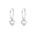 Produktbild: Order & Smile Schmuck Paar Ohrhänger Herz Ohrringe 925 Silber hängend: Kinder Creolen