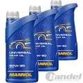 Produktbild: 3x1L MANNOL 8107 GETRIEBEÖL SCHALTGETRIEBEÖL 80W90 passend für API GL4 MIL L2105