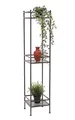 Produktbild: Standregal Schwarz Metall Schmal Stehend 3 Ebenen 110 cm Regal Küche Küchenregal
