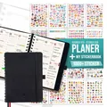 Produktbild: Taschenkalender 2026 mit 1000 St Sticker, 30 Minuten-Intervalle Planer