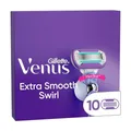 Produktbild: Gillette Venus Extra Smooth Swirl Rasierklingen - 10er Pack Damen Deluxe Klingen