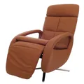 Produktbild: Relaxsessel MCW-L11, Design Fernsehsessel TV-Sessel Liegesessel, Liegefunktion drehbar, Voll-Leder ~-braun