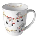 Produktbild: Weihnachten Becher 0,4 l Gnomes on the light chain white  Weihnachtsgnome Zwerge