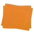 Produktbild: Julie Julsen 2er Pack 50 x 40 cm Badvorleger in Premium Qualität 900 gm2 in aktuellen Farben und 4 Größen aus Baumwolle Badematte Badteppich Duschvorleger Design Doppel Rahmen Orange