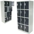 Produktbild: Spind 12-fächer Zwölferspind Garderobenschrank Umkleidespind Metallschrank 57024