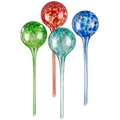 Produktbild: Royal Gardineer 4er-Set Gießfrei-Bewässerungs-Kugeln aus Glas, bunt, Ø 8,5 cm