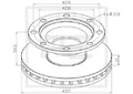 Produktbild: 046.374-00A Bremsscheibe Ø 377 E1 90R-02 C0236/0024 passend für BPW