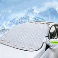 Produktbild: FINEVERNEK Frontscheibenabdeckung, Auto Winter Frostabdeckung mit 5 Magnet, Universelle Faltbar Winschutzscheiben Abdeckung für alle PKW Auto, SUV, Gegen Schnee, EIS, Frost, Staub