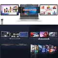 Produktbild: auvisio Tragbarer Dual-Monitor mit je 29,5 cm, Triple-Monitor-Extender, 15 W