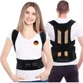 Produktbild: DH FitLife Haltungskorrektur | Rücken Geradehalter mit Taille | Haltungstrainer | Rückentrainer | Rücken & Schultergurt | Rückenstütze | Postu... - Schwarz - M