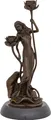 Produktbild: Kerzenständer Bronzeskulptur Frau Rose im Antik-Stil Bronze Figur Statue 35cm