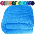 Produktbild: Lashuma Saunatuch Herren Blau - Capri, London XXL Handtuch für Sauna - Strand 80x220 cm