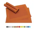 Produktbild: matches21 HOME & HOBBY Platzset Tischsets BORDA 4er Set Orange als Tischuntersetzer, (4-St), Abwaschbare Platzsets als Tischunterlagen für Ess-Tisch Tisch-Deko