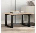 Produktbild: vidaXL Couchtisch, Couchtisch O-Gestell 70x70x40cm Massivholz Kiefer und Gusseisen