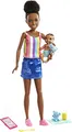 Produktbild: Barbie GRP12 - Skipper Babysitters Inc. Baby-Sitter Puppe mit brünetter Puppe (22,86 cm), Baby-Puppe und 4 Zubehörteilen für Kinder ab 3 Jahren