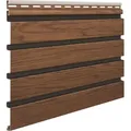 Produktbild: Fassadenverkleidung PVC 295 x 28,3 cm walnuss/schwarz - Braun