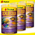 Produktbild: Tropical 3 x 1000 ml Cichlid Color Flakes XXL | Farbverstärkendes Hauptfutter