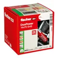 Produktbild: fischer DUOPOWER 14 x 70 S, Universaldübel mit Sicherheitsschraube, 2-Komponenten-Dübel, Kunststoffdübel zur Befestigung in Beton, Ziegeln, Stein uvm., 8 Dübel + 8 Schrauben