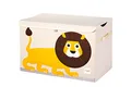 Produktbild: 3 Sprouts Spielzeugkiste mit Deckel – Aufbewahrungsbox für Kinderzimmer, Spielzeugbox für Kinder, Spielzeug Kiste - Löwe