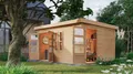Produktbild: Karibu Gartenhaus Gerätehaus 2-Raum-Haus Schönbuch 2 naturbelassen 426x276x228 cm