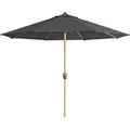 Produktbild: Sonnenschirm / Kurbelschirm 'Alu Wood Ultra 350', ø 350 cm, anthrazit, Bezug Polyestergewebe, Gestell Aluminium/Stahl, 9,3 kg Sonnenschirm /